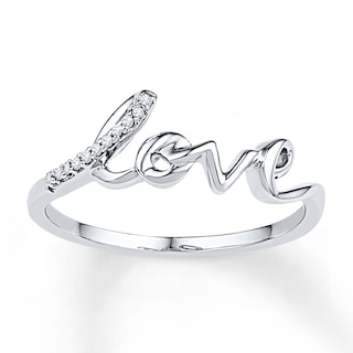 Infinity Midi Ring Diamond Accents Sterling Silver