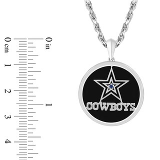 True Fans Dallas Cowboys 1/10 CT. T.W. Diamond Logo Necklace in