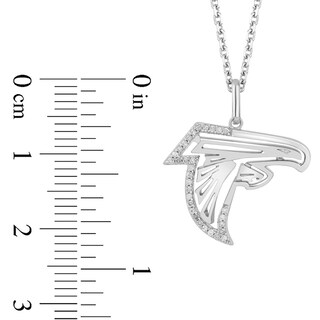 True Fans Los Angeles Rams 1/10 CT. T.W. Diamond Logo Necklace in Sterling  Silver