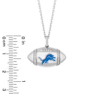 14kt White Gold NFL Cleveland Browns Pendant Necklace. 18