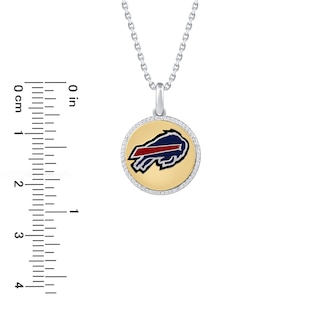 True Fans Buffalo Bills 1/20 CT. T.W. Diamond Helmet Necklace in