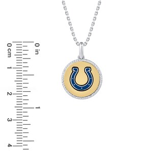 True Fans™ NFL Dallas Cowboys 1/10 CT. T.W. Diamond Enamel Disc Pendant in  Sterling Silver and 10K Gold|Zales