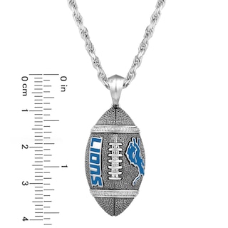 GameWear Detroit Lions Classic Spiral Football Necklace - Gameday Detroit