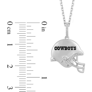 True Fans Dallas Cowboys 1/10 CT. T.W. Diamond Logo Necklace in