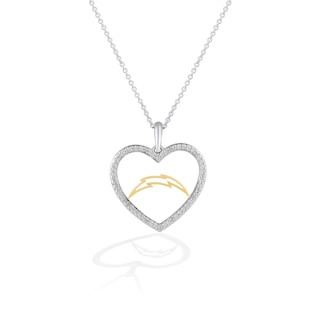 Los Angeles Chargers Pendant, 14K White - The GLD Shop