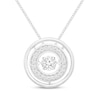 Thumbnail Image 1 of Unstoppable Love Diamond Circles Necklace 1/5 ct tw Sterling Silver 18&quot;