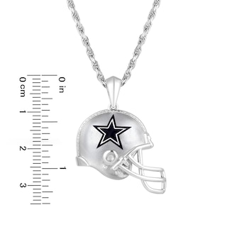 True Fans Dallas Cowboys Diamond Accent Football Necklace in