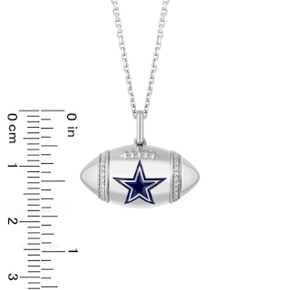 14kt Yellow Gold Small NFL Dallas Cowboys Pendant Necklace. 18