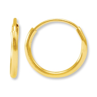 Gold 10MM Hoop Earrings