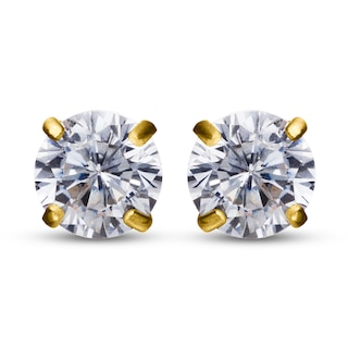 14kt Yellow LV CZ Studs