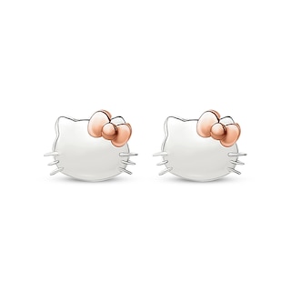 Vnsport Boucles d'oreilles Hello Kitty, plaqué or 14 carats 925