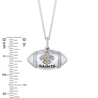 New Orleans Saints Swirl Heart NFL Silver Team Pendant Necklace *SALE*