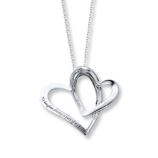 kay heart necklace double daughter