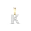 Thumbnail Image 0 of Diamond K Initial Charm 1/2 ct tw Baguette & Round-cut 10K Yellow Gold