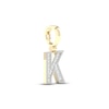 Thumbnail Image 1 of Diamond K Initial Charm 1/2 ct tw Baguette & Round-cut 10K Yellow Gold