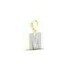 Thumbnail Image 1 of Diamond M Initial Charm 3/4 ct tw Baguette & Round-cut 10K Yellow Gold