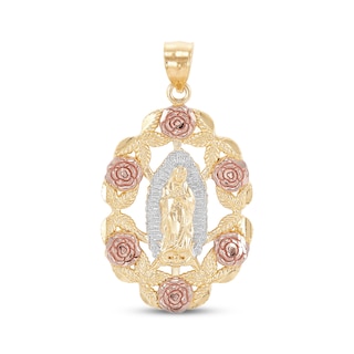 our lady of guadalupe rose wreath charm