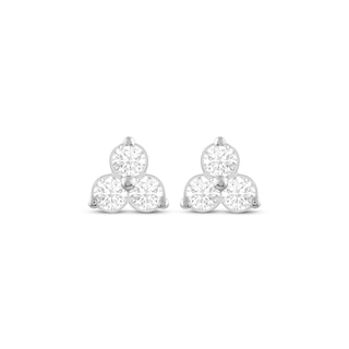 Triple Prong Set Diamond Stud Earring — EF Collection®