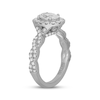 Thumbnail Image 2 of Neil Lane Artistry Oval-Cut Lab-Grown Diamond Halo Twist Engagement Ring 1-3/4 ct tw 14K White Gold