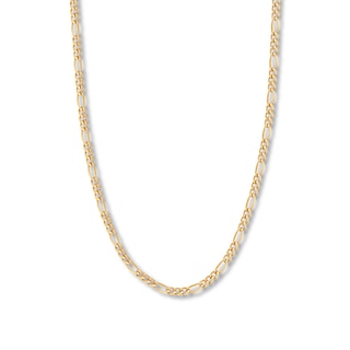 Men's 14k Solid Yellow Gold Figaro 4.7mm Chain Necklace - gold