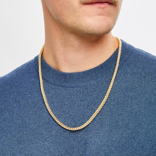 Hollow Franco Necklace 14K Yellow Gold 24|Kay