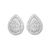 Thumbnail Image 2 of Previously Owned Diamond Teardrop Earrings 1/4 ct tw Round-cut 10K White Gold