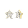 Thumbnail Image 1 of Previously Owned Men's Diamond Star Stud Earrings 1/4 ct tw Round-cut 10K Yellow Gold