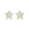 Thumbnail Image 2 of Previously Owned Men's Diamond Star Stud Earrings 1/4 ct tw Round-cut 10K Yellow Gold