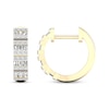 Thumbnail Image 1 of Previously Owned Men's Diamond Huggie Earrings 1/3 ct tw Round &  Baguette 10K Yellow Gold