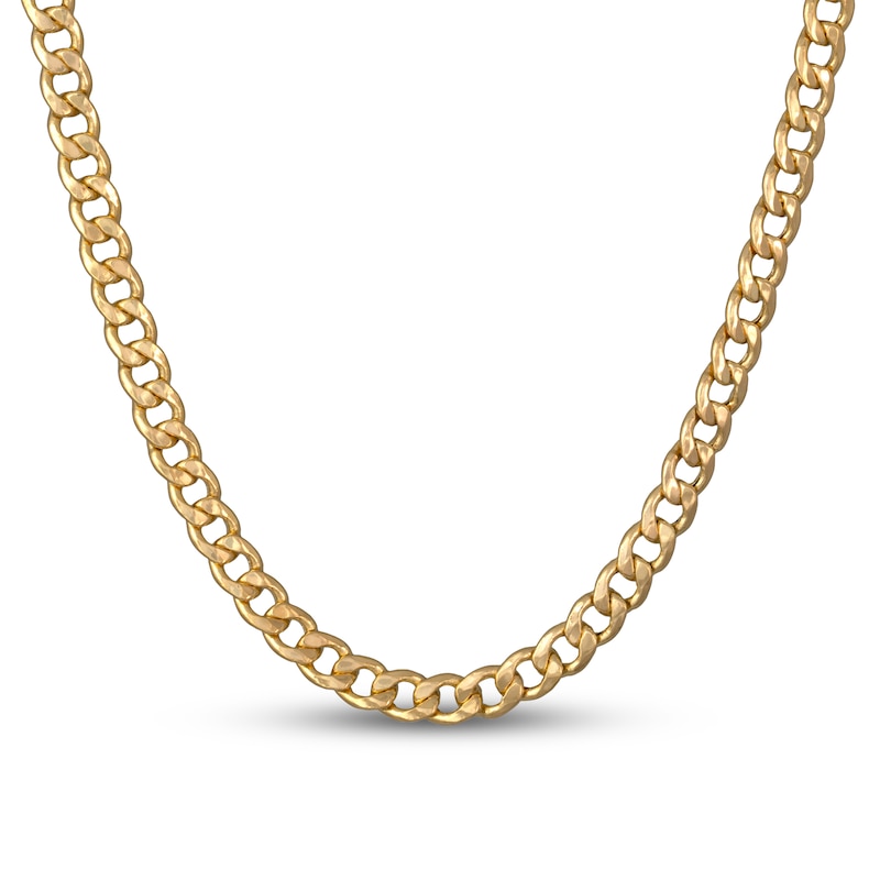 Main Image 1 of Previously Owned Hollow Curb Chain Necklace 14K Yellow Gold 22&quot;