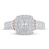 Thumbnail Image 2 of Adrianna Papell Diamond Engagement Ring 1 ct tw Princess, Baguette & Round-cut 14K Two-Tone Gold