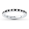 Thumbnail Image 0 of Stackable Ring Black/White Diamonds Sterling Silver