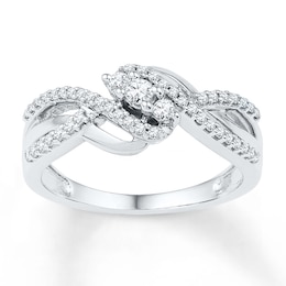 Solitaire Round Diamond Infinity Promise Ring