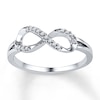 Thumbnail Image 0 of Diamond Infinity Ring 1/15 ct tw Round-cut 10K White Gold