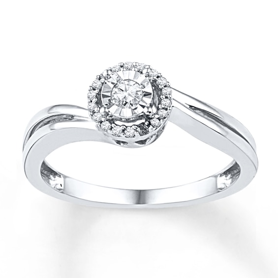 Diamond Promise Ring 1/8 ct tw Round-cut Sterling Silver | Kay