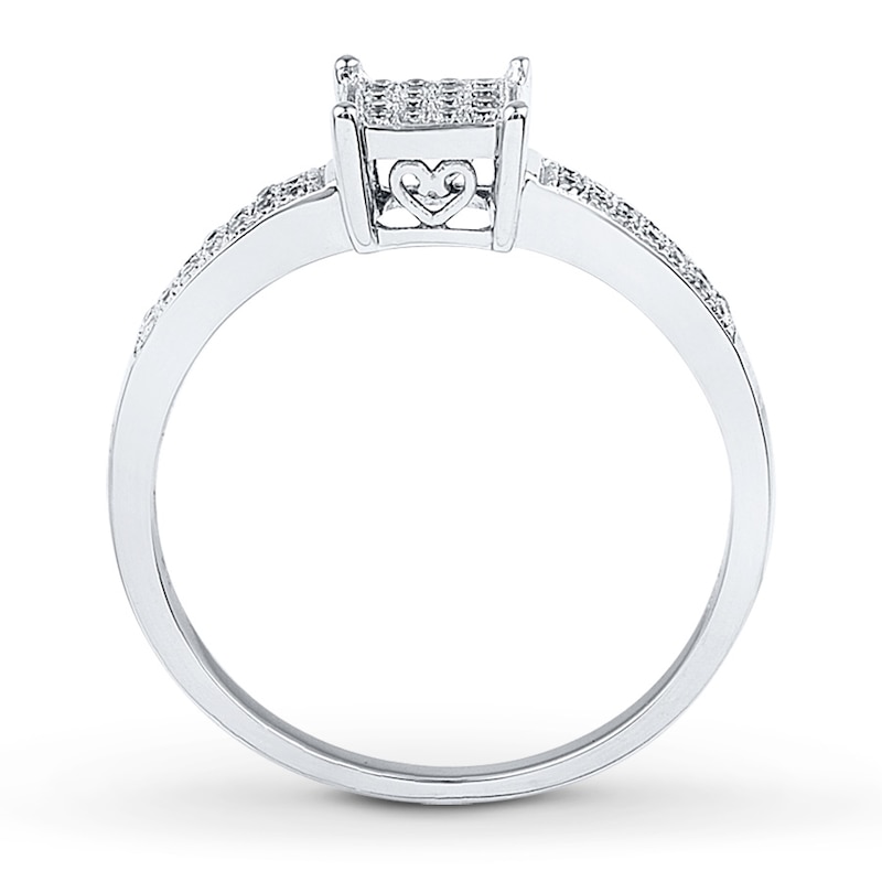 Main Image 2 of Diamond Promise Ring 1/6 ct tw Round-cut Sterling Silver