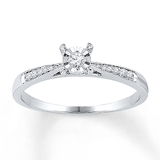 Diamond Promise Ring 1/10 ct tw Round-cut 10K White Gold | Kay