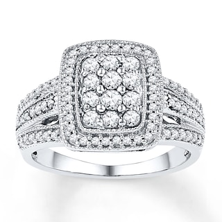 Diamond Ring 1/2 ct tw Round-cut 10K White Gold | Kay