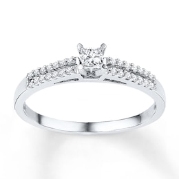 Diamond Promise Ring 1/5 Carat tw 10K White Gold