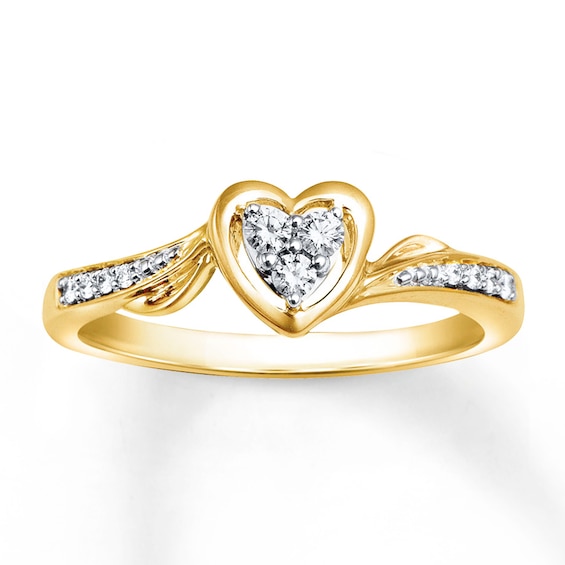 Kay OutletDiamond Promise Ring 1/8 ct tw Round-cut 10K Yellow Gold ...