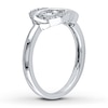 Thumbnail Image 2 of Infinity Heart Promise Ring 1/10 ct tw Diamonds Sterling Silver