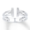 Thumbnail Image 1 of Midi Ring Diamond Accents Sterling Silver