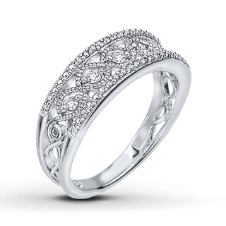 Diamond Ring 1/5 ct tw Round-cut Sterling Silver | Kay