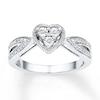 Thumbnail Image 1 of Diamond Accent Heart Promise Ring 10K White Gold