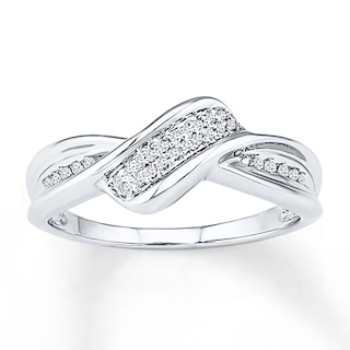 Diamond Ring 1/10 ct tw Round-cut Sterling Silver | Kay