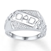 Thumbnail Image 1 of &quot;Dad&quot; Ring Diamond Accents 10K White Gold