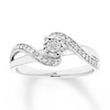 Thumbnail Image 1 of Diamond Promise Ring 1/10 ct tw Round-cut Sterling Silver