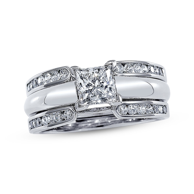 Main Image 4 of Diamond Enhancer Ring 3/8 ct tw Round-cut 14K White Gold