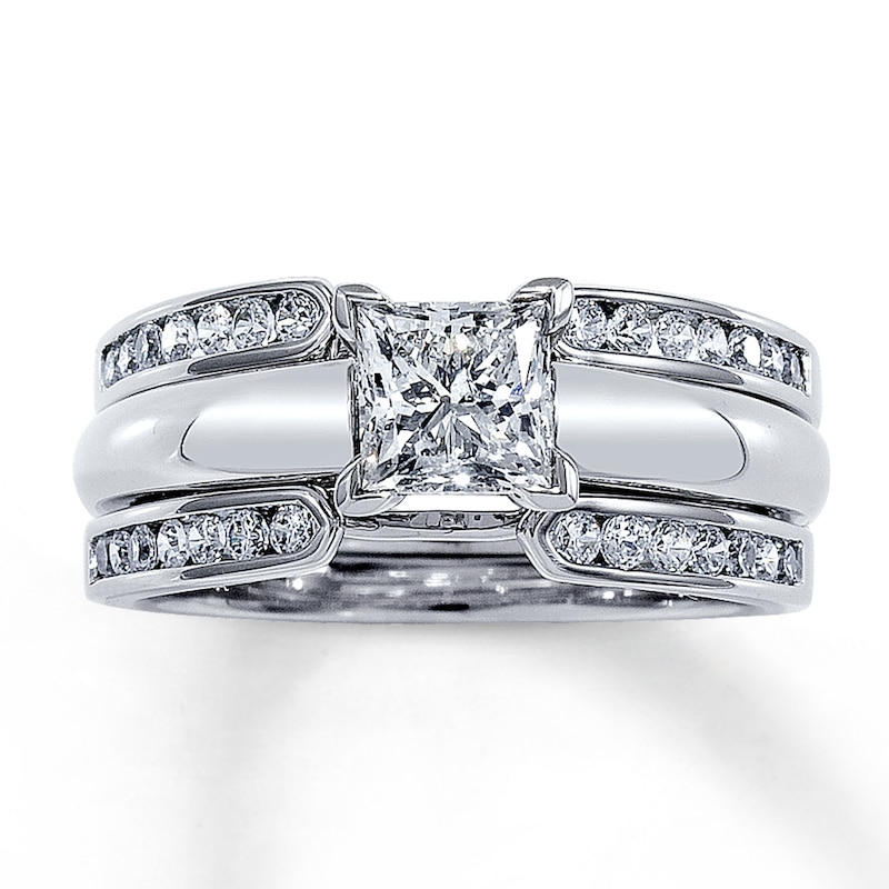 Main Image 2 of Diamond Enhancer Ring 3/8 ct tw Round-cut 14K White Gold