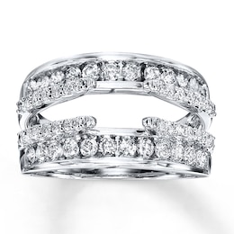 Diamond Enhancer Ring 1 ct tw Round-cut 14K White Gold